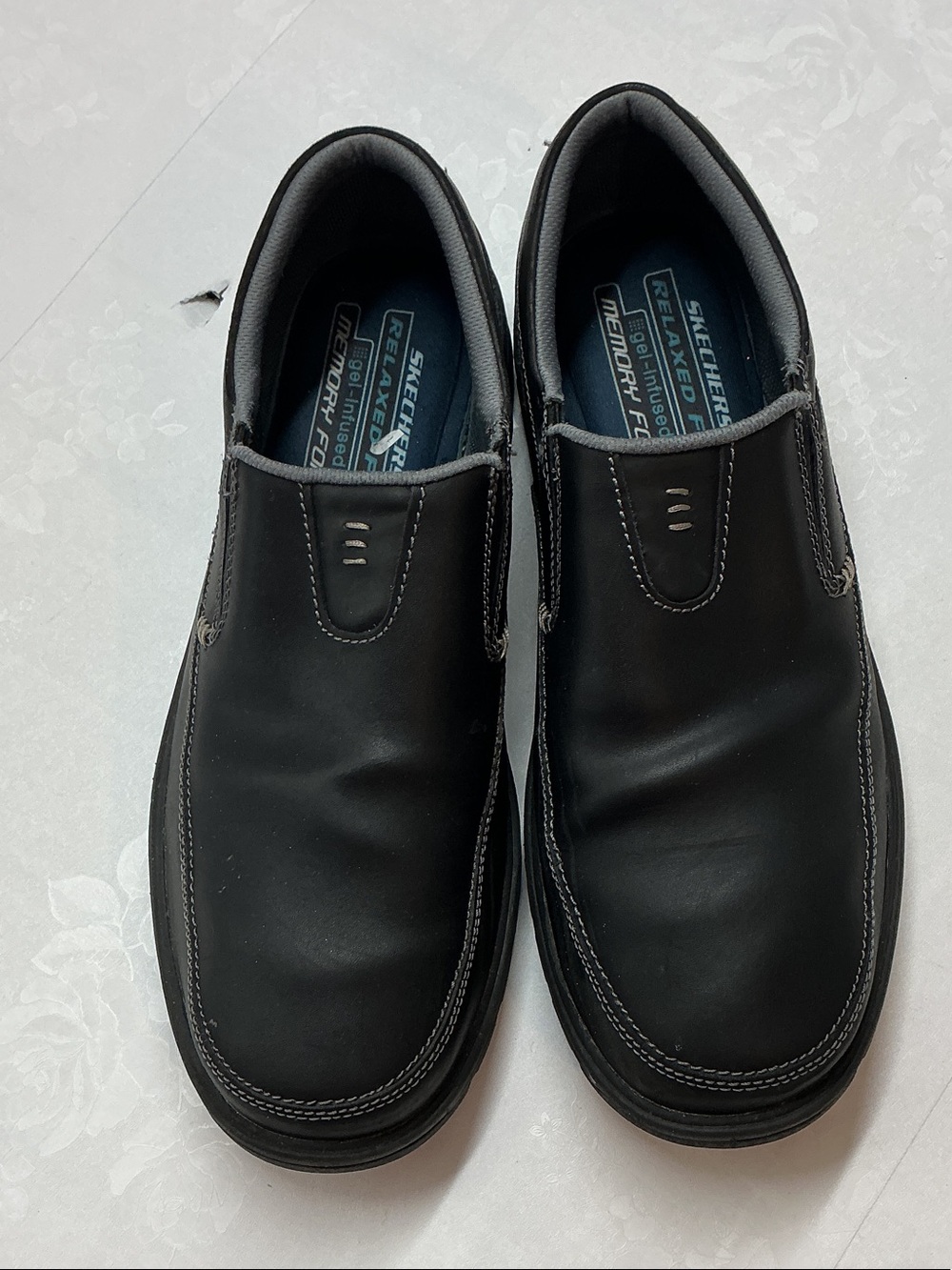 Skechers Black Slip-On Memory Foam Loafers